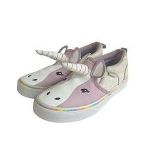 Vans Slip-On Asher Unicorn‎ Shoes Glitter Horn  Purple Girls Missy Size 3
